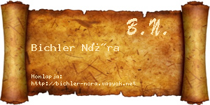 Bichler Nóra névjegykártya